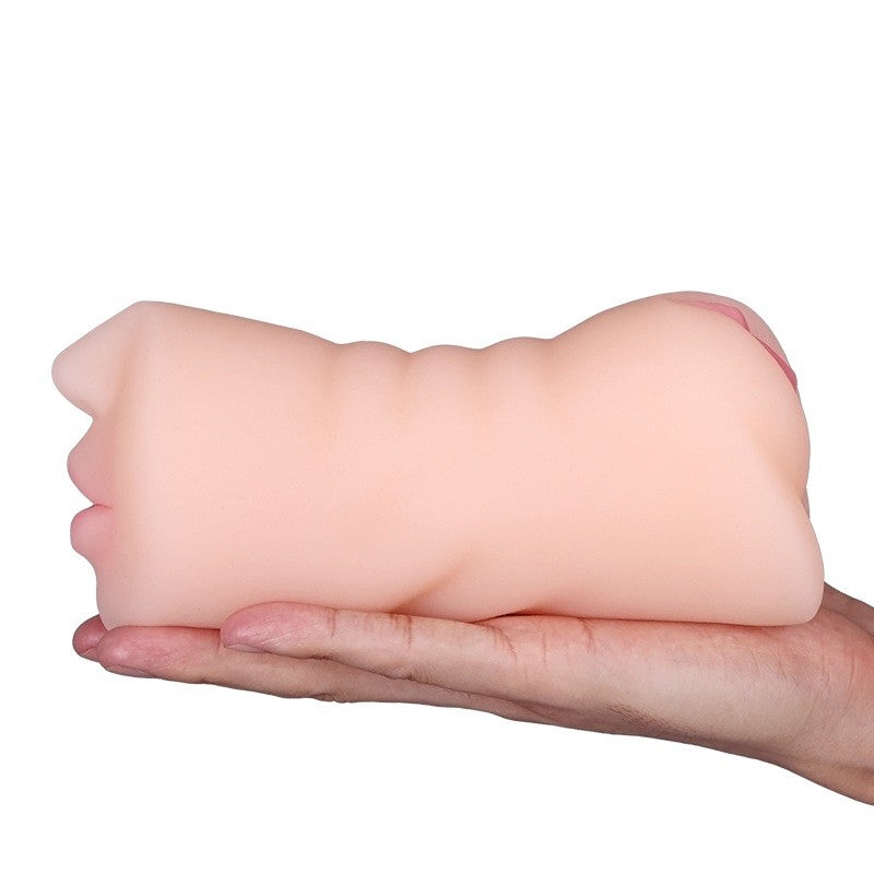 Dual‑Head Masturbator with Cock Ring & Triple Openings-MY13