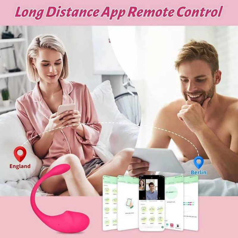 Rose‑Red Whale Bullet Vibrator with App Control-MY04