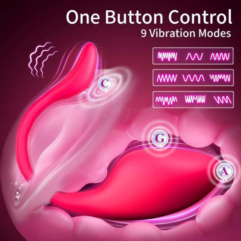 Rose‑Red Whale Bullet Vibrator with App Control-MY04