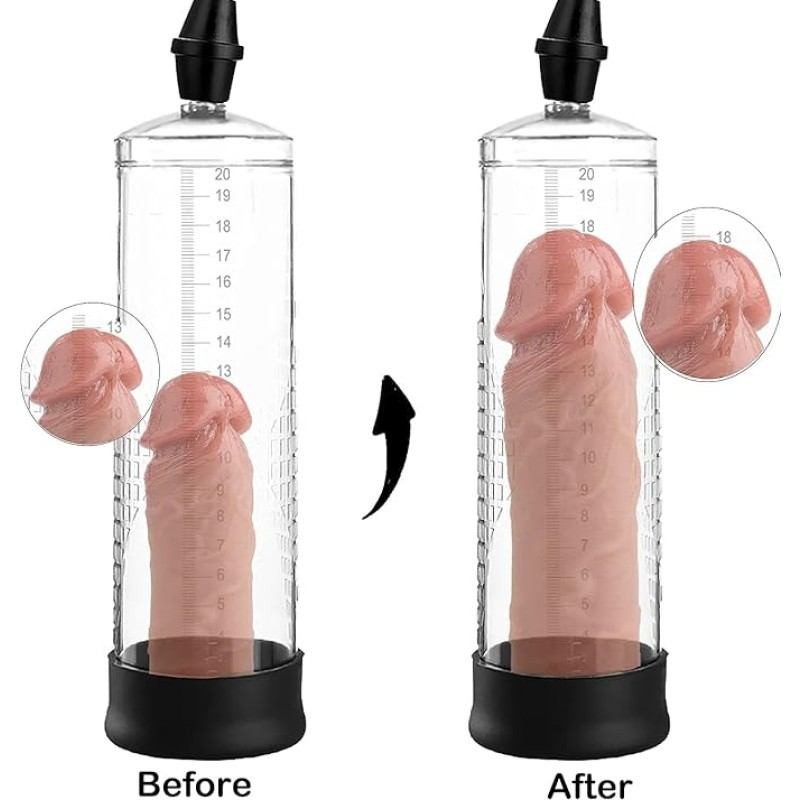Manual Penile Extender with Scale, Sleeves & Realistic Texture-MY08