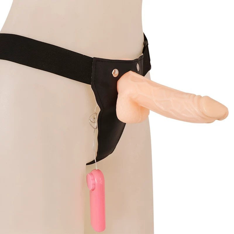 Wearable Leather Pants with Testicles – Electric (200×40mm)-MY11