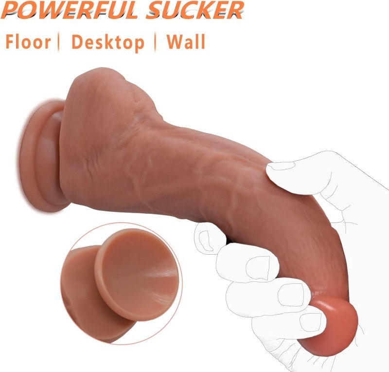 Manual Dildo – Thick & Large, Flesh‑Brown (21cm / 5cm / 350g)-MY34