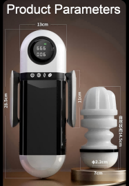 Suction & Thrusting Masturbator with Screen Display (9+9+10 Modes, Audio & Headphones)-MY23
