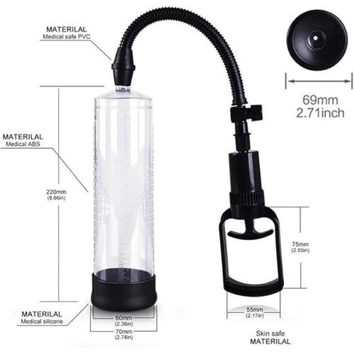 Manual Penile Extender with Scale, Sleeves & Realistic Texture-MY08