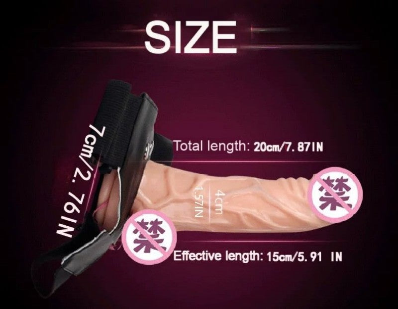 Wearable Leather Pants with Testicles – Electric (200×40mm)-MY11