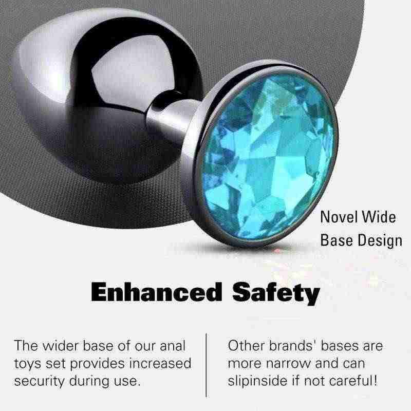 Metal Anal Plug Set (Small / Medium / Large)-MY06