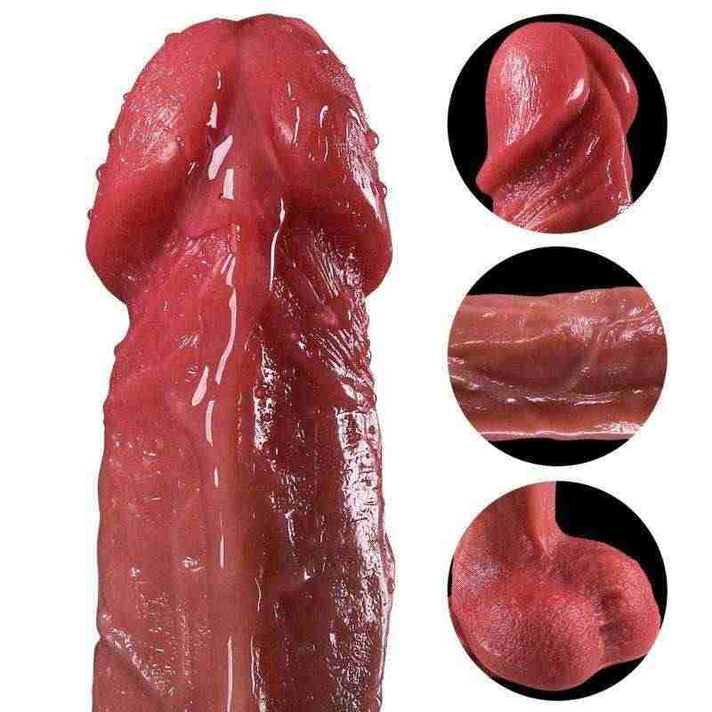 Wireless Electric Dildo with Heating & Swivel Action (23cm / 4.5cm / 450g)-MY10