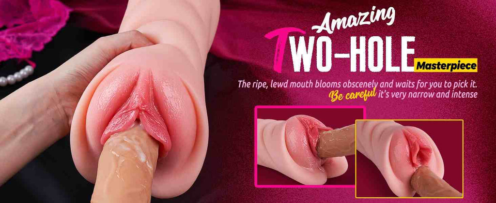 Single‑Head Masturbator with Dual Vaginal & Anal Openings-MY12