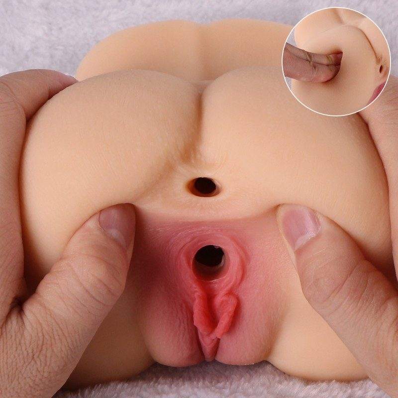 Small Realistic Butt Masturbator with Dual Openings-MY14