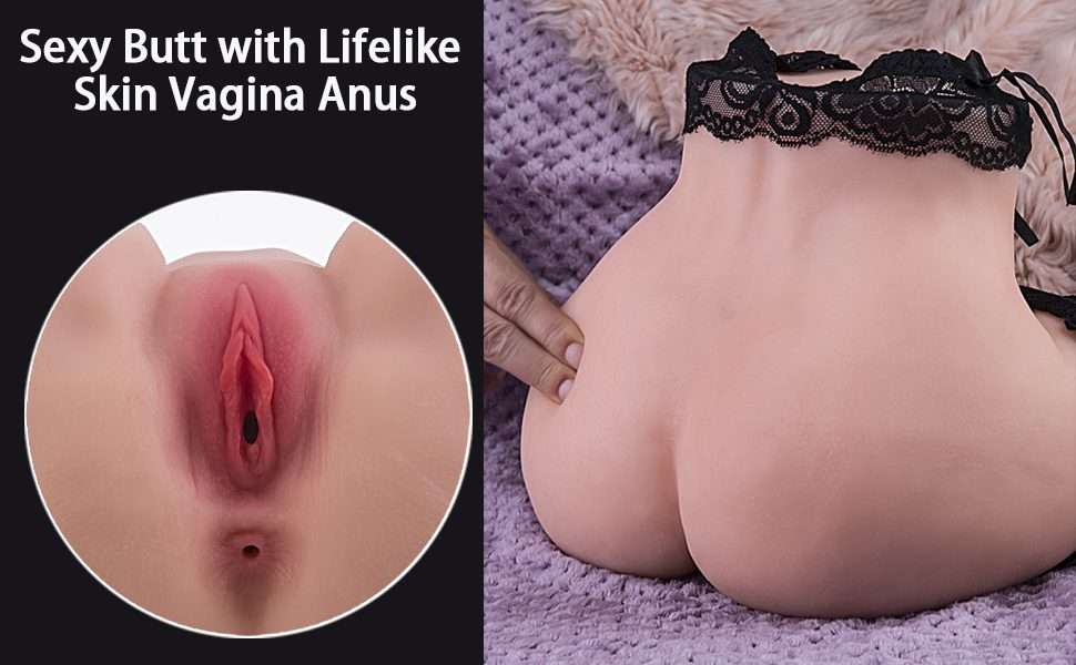 Large Realistic Butt Masturbator with Dual Openings-MY16