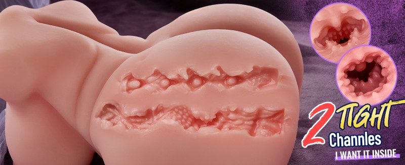 Medium Half‑Body Doll with Triple Stimulation (Breasts, Vagina, Anus)-MY19