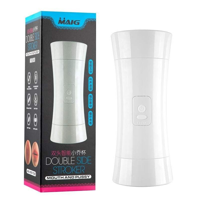 Dual‑Head Electric Masturbator with Immersive Audio (Vaginal + Oral)-MY21