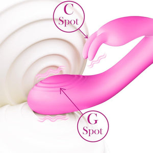 Blush Pink Dual‑Purpose Heating Vibrator (194×37mm)-MY22
