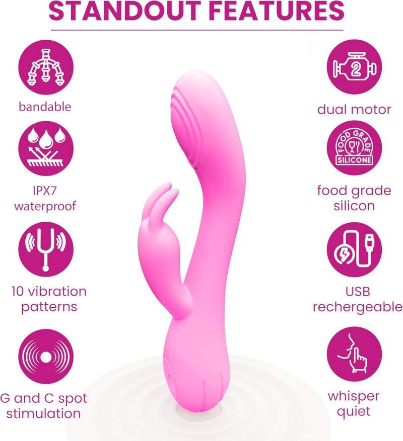 Blush Pink Dual‑Purpose Heating Vibrator (194×37mm)-MY22
