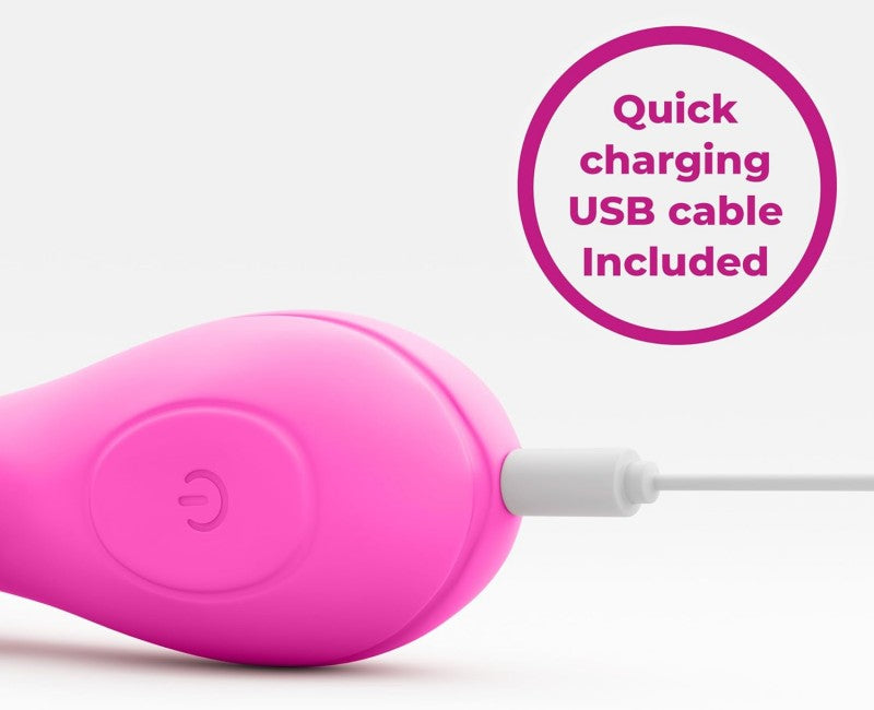 Blush Pink Dual‑Purpose Heating Vibrator (194×37mm)-MY22