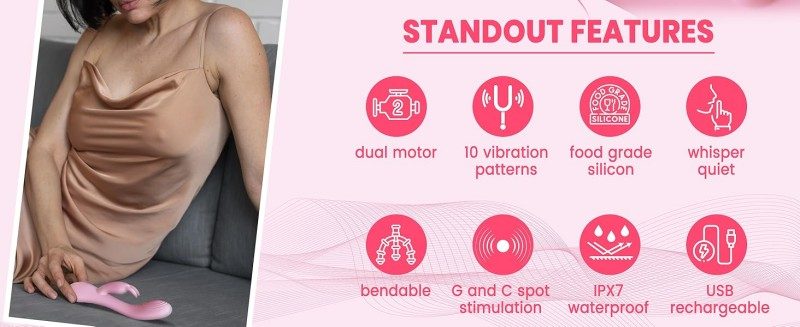 Blush Pink Dual‑Purpose Heating Vibrator (194×37mm)-MY22