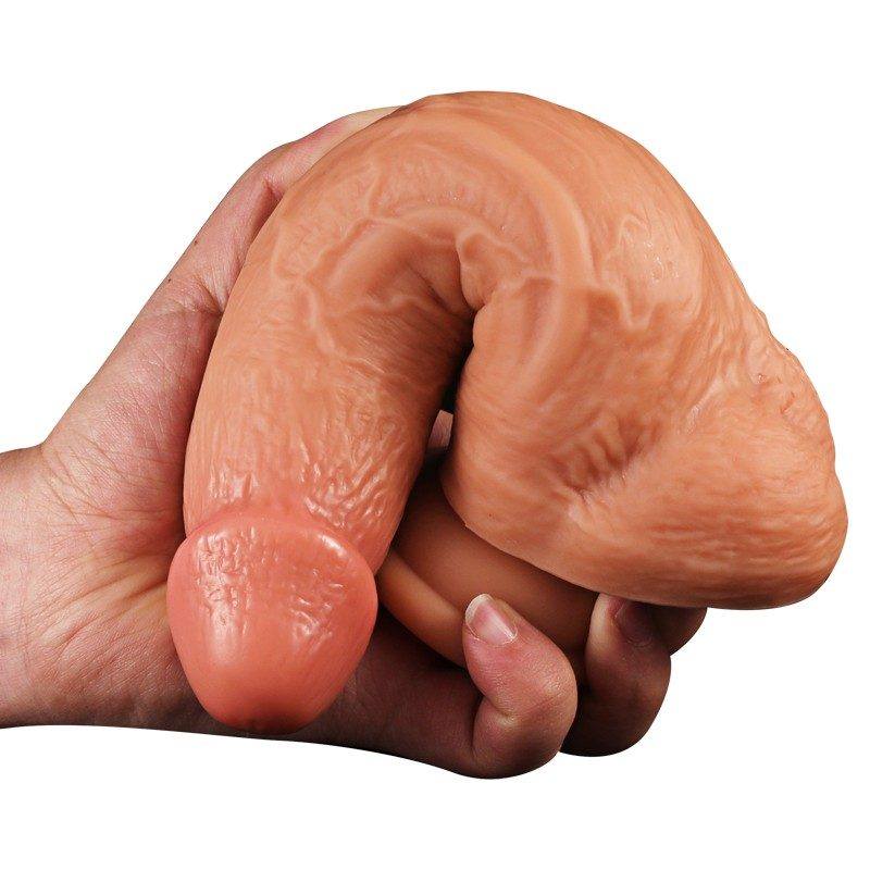 Manual Dildo – Thick & Large, Flesh‑Brown (21cm / 5cm / 350g)-MY34