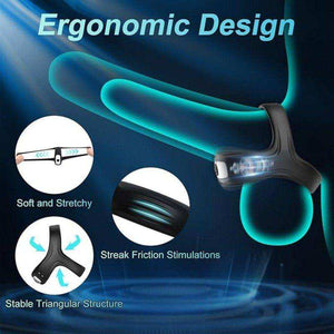 Electric Triple‑Ring Cock Ring (Vibrating)-MY37