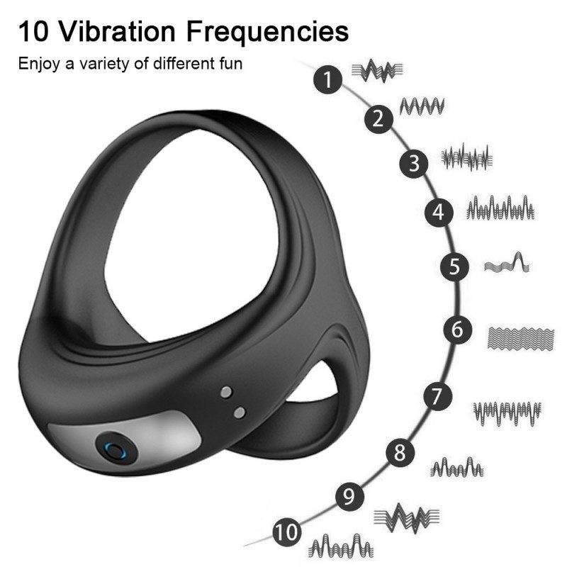 Electric Triple‑Ring Cock Ring (Vibrating)-MY37