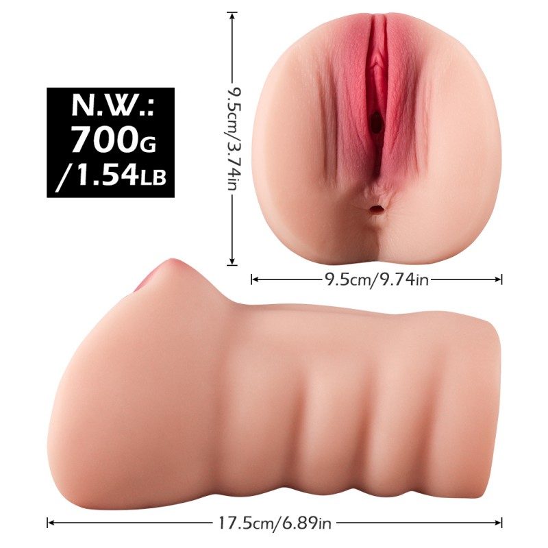 Single‑Head Masturbator with Dual Vaginal & Anal Openings-MY12