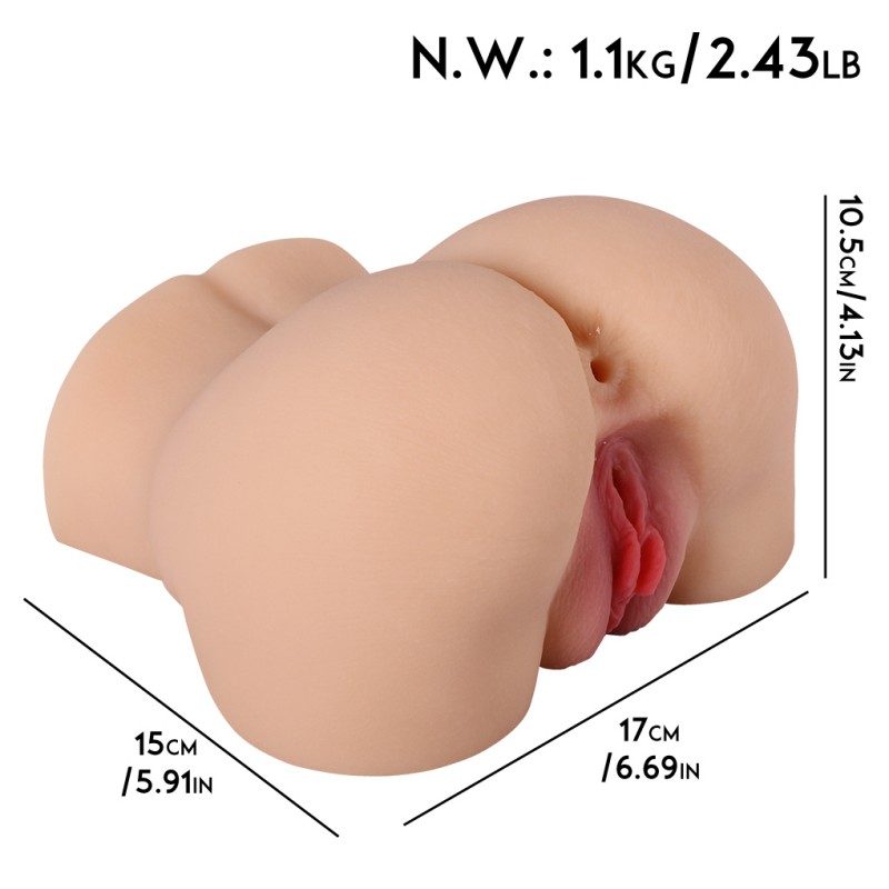 Small Realistic Butt Masturbator with Dual Openings-MY14
