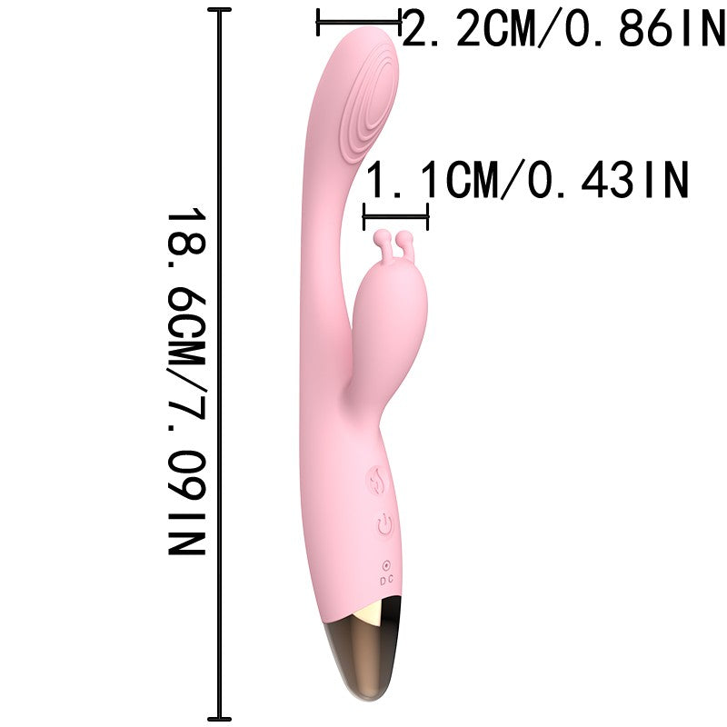 Blush Pink Dual‑Purpose Heating Vibrator (194×37mm)-MY22