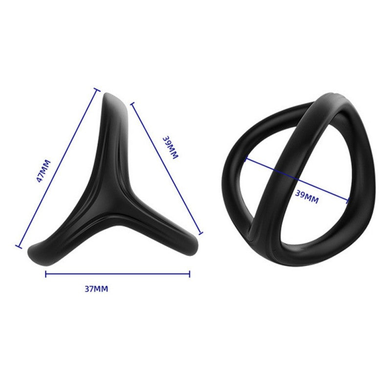 Triple‑Ring Cock Ring Set (Manual, 3‑Loop Design)-MY24