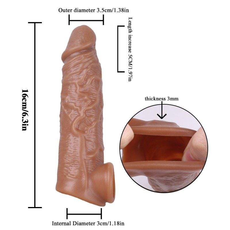 Penis Sleeve "Short Brother" (16cm × 3.5cm, 66g)-MY25
