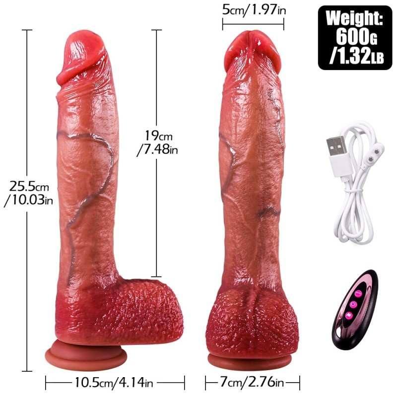 Wireless Electric Dildo (25.5cm / 5cm / 460g)-MY40