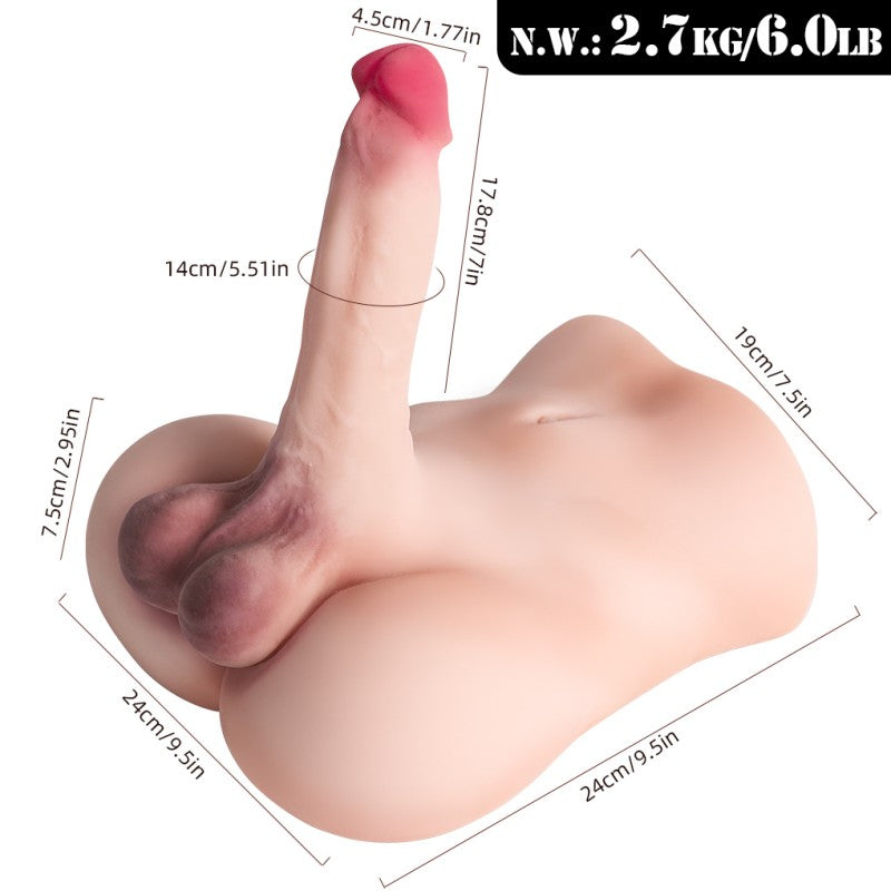Premium Dual‑Entry Masturbator – Egg Shape (7" / 1.77" / 6.2 lbs)-MY42